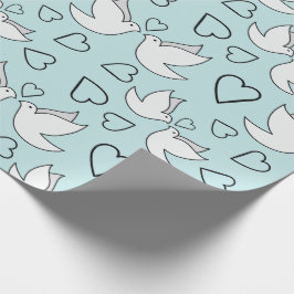 Trouwduiven voor verlovingsfeestcadeaus Naadloos Cadeaupapier