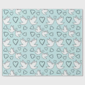 Trouwduiven voor verlovingsfeestjes cadeaus Naadlo Cadeaupapier (Vlak)