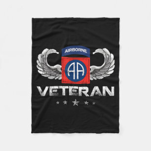 Trouwe 82e Airborne Divisie Paratrooper Veteraan Fleece Deken