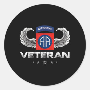 Trouwe 82e Airborne Divisie Paratrooper Veteraan Ronde Sticker