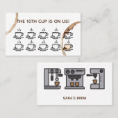 trouwe beloning koffiehopcafé visitekaartje (Voorkant / Achterkant)