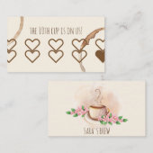 trouwe beloning koffiehopcafé visitekaartje (Voorkant / Achterkant)