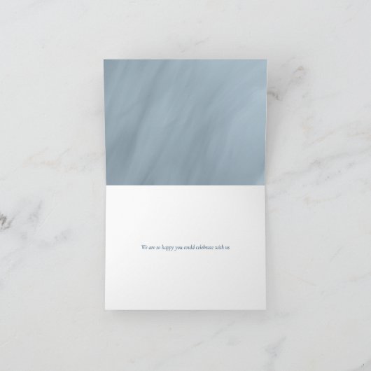 trouwe blauwe typografie bruiloft of elke andere g kaart (Binnen)