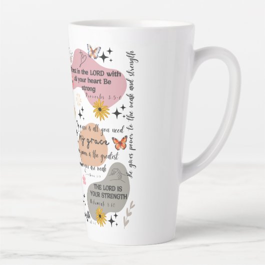 trouwe bloem latte mok (Rechts)