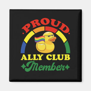 Trouwe Bondgenoot Club Lid Rubber Eend Regenboog H Magneet