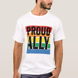 Trouwe Bondgenoot Vintage Pride Steun T-shirt Ontw