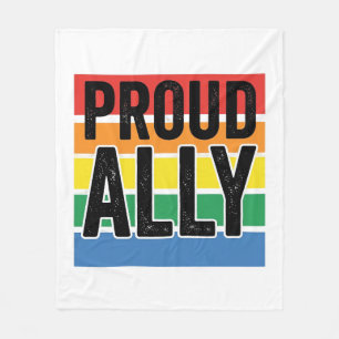 Trouwe Bondgenoot Vintage Pride Steun T-shirt Ontw Fleece Deken