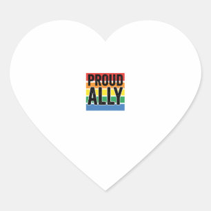 Trouwe Bondgenoot Vintage Pride Steun T-shirt Ontw Hart Sticker