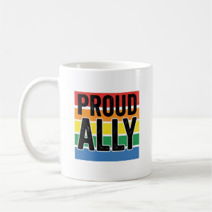 Trouwe Bondgenoot Vintage Pride Steun T-shirt Ontw Koffiemok