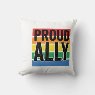 Trouwe Bondgenoot Vintage Pride Steun T-shirt Ontw Kussen