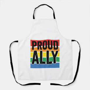Trouwe Bondgenoot Vintage Pride Steun T-shirt Ontw Schort