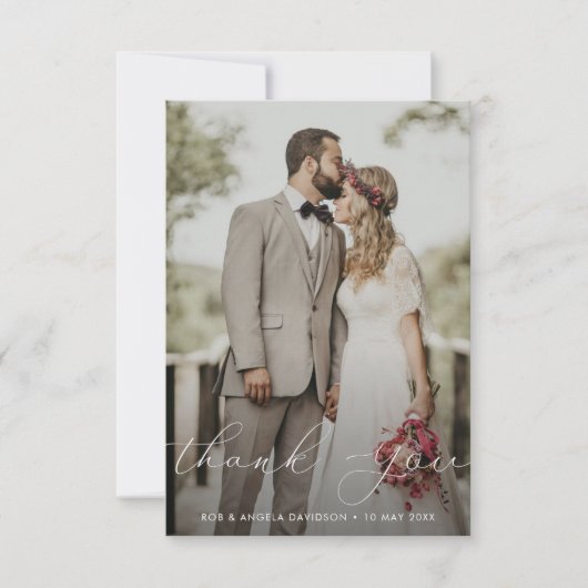 trouwe bruiloft bedankt foto (Voorkant)