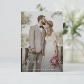 trouwe bruiloft bedankt foto (Staand voorkant)