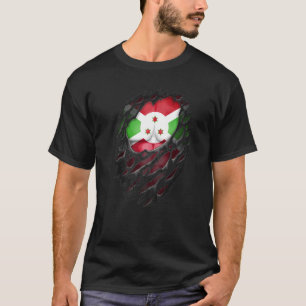 Trouwe Burundese wortels Erfenis Gescheurd Gescheu T-shirt