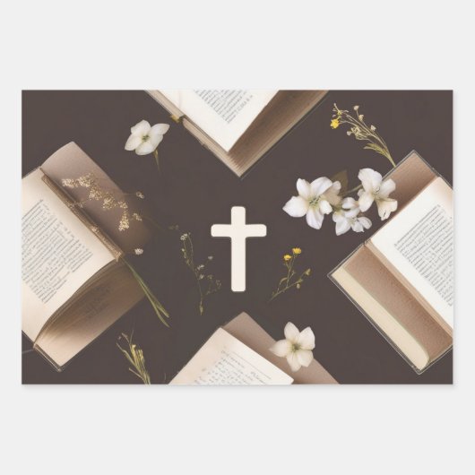 Trouwe Duif & Cross Harmony Inpakpapier Vel (Voorkant 2)