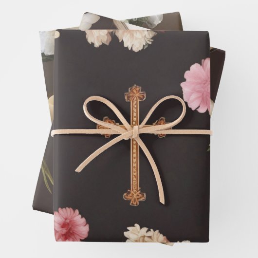 Trouwe Duif & Cross Harmony Inpakpapier Vel (In situ)