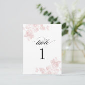 Trouwe floral vintage | Tafel nummers Kaart (Staand voorkant)