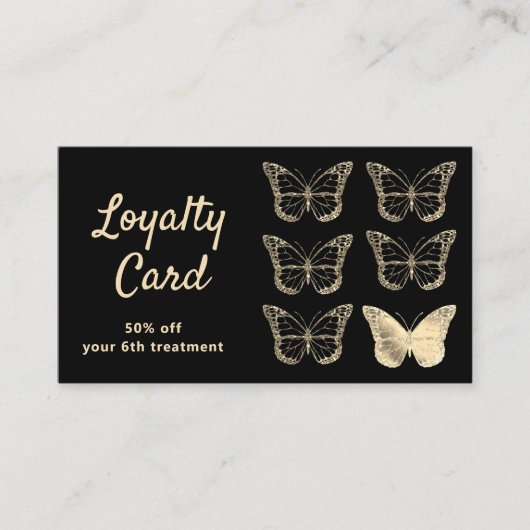 trouwe folie vlinder visitekaartje (Voorkant)