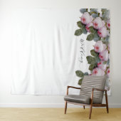 Trouwe Franse Rozen Trouwfotobooth achtergrond Wandkleed (In Situ (horizontaal))