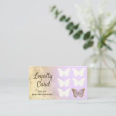 trouwe goudfolie vlinder vlinder visitekaartje (Staand voorkant)