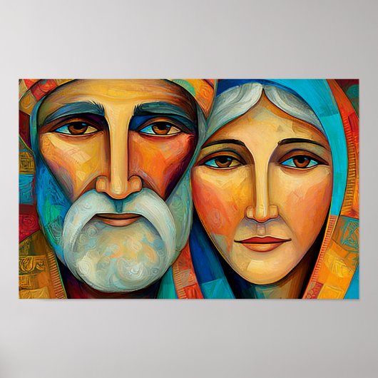 Trouwe Grootouders van Jezus Poster (Voorkant)