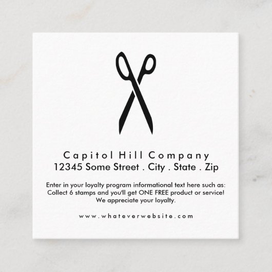 trouwe haarschaarste klantenkaartje (Voorkant)