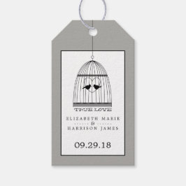 Trouwe Hart Kooi Trouwdag Cadeaulabel