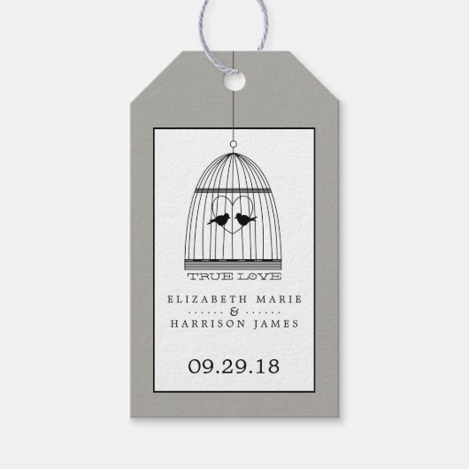 Trouwe Hart Kooi Trouwdag Cadeaulabel (Voorkant)