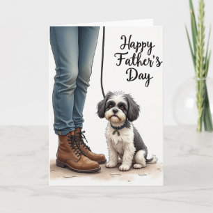 Trouwe Hond Papa Gelukkige Dag Kaart