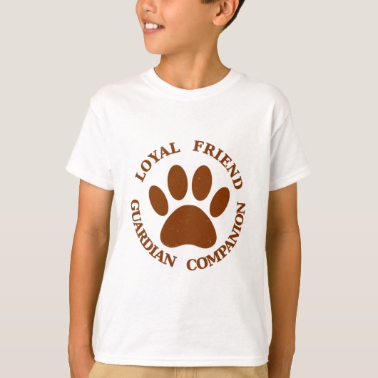 Trouwe Hond Poot Vriend T-shirt (Voorkant)