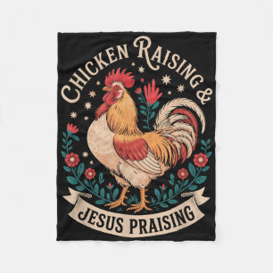 Trouwe Kippenboer Grappige Christelijke Retro Uitd Fleece Deken