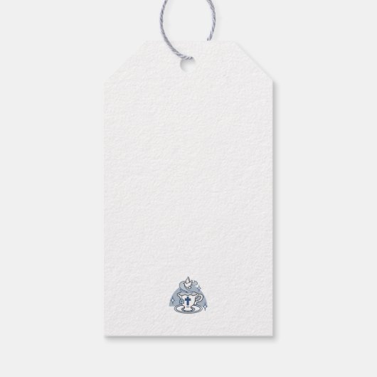 Trouwe Levende Kunst - Teacup met Kruis en Duif Cadeaulabel (Achterkant)