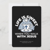 Trouwe Levende Kunst - Teacup met Kruis en Duif Feestdagenkaart (Voorkant)