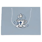 Trouwe Levende Kunst - Teacup met Kruis en Duif Groot Cadeauzakje (Voorkant)