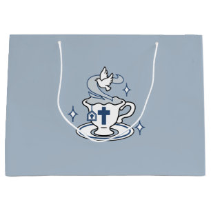 Trouwe Levende Kunst - Teacup met Kruis en Duif Groot Cadeauzakje