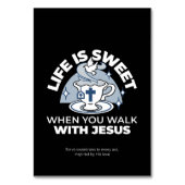 Trouwe Levende Kunst - Teacup met Kruis en Duif Kaart (Voorkant)