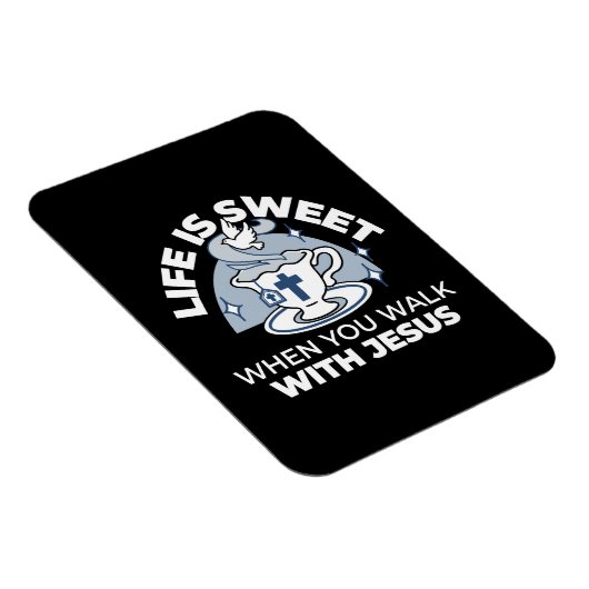 Trouwe Levende Kunst - Teacup met Kruis en Duif Magneet (Rechterzijde)