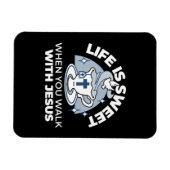 Trouwe Levende Kunst - Teacup met Kruis en Duif Magneet (Horizontaal)