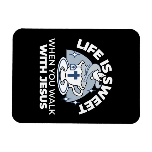 Trouwe Levende Kunst - Teacup met Kruis en Duif Magneet (Horizontaal)