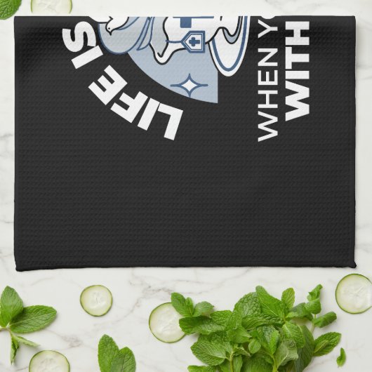 Trouwe Levende Kunst - Teacup met Kruis en Duif Theedoek (Gevouwen)