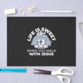 Trouwe Levende Kunst - Teacup met Kruis en Duif Tissuepapier (Craft)