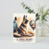 Trouwe metgezel bij zonsondergang briefkaart (Staand voorkant)