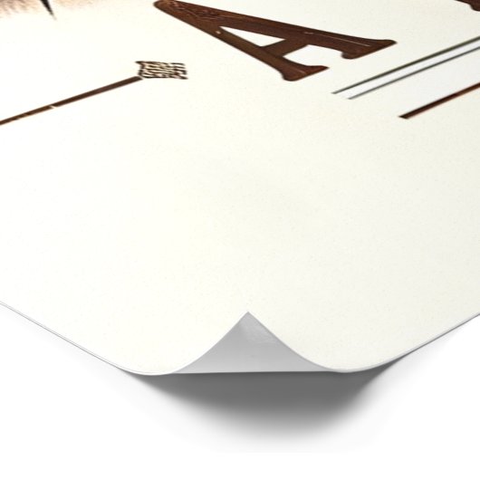 Trouwe metgezel bij zonsondergang poster (Hoek)