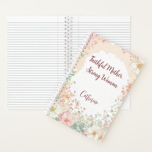 Trouwe Moeder, sterke vrouw gepersonaliseerd Notitieboek (Binnen)