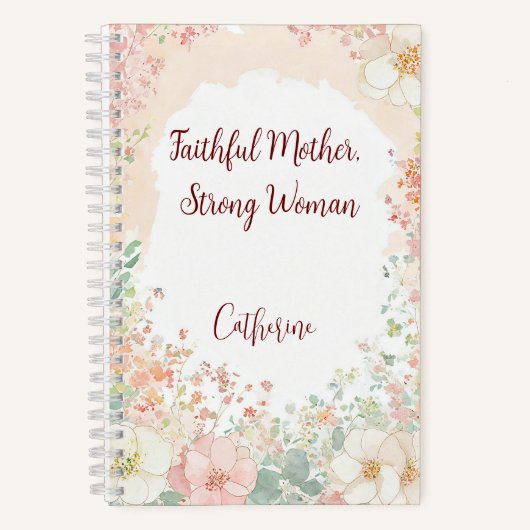 Trouwe Moeder, sterke vrouw gepersonaliseerd Notitieboek (Voorkant)