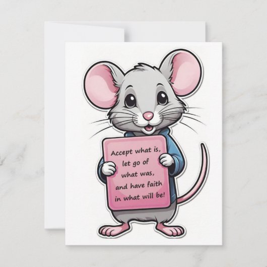 Trouwe Muisnotitie Kaart Notitiekaartje (Voorkant)