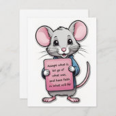 Trouwe Muisnotitie Kaart Notitiekaartje (Voorkant / Achterkant)