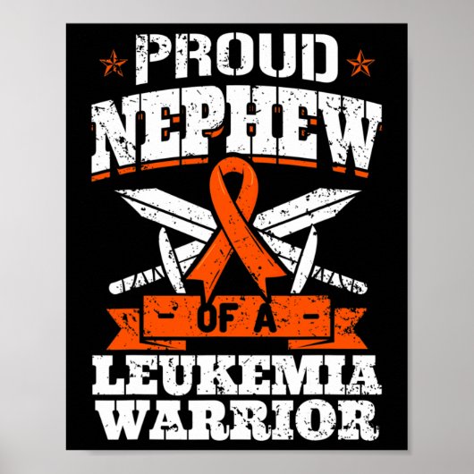 Trouwe Neef Van Een Leukemie Krijger Bewustzijn Bl Poster (Voorkant)