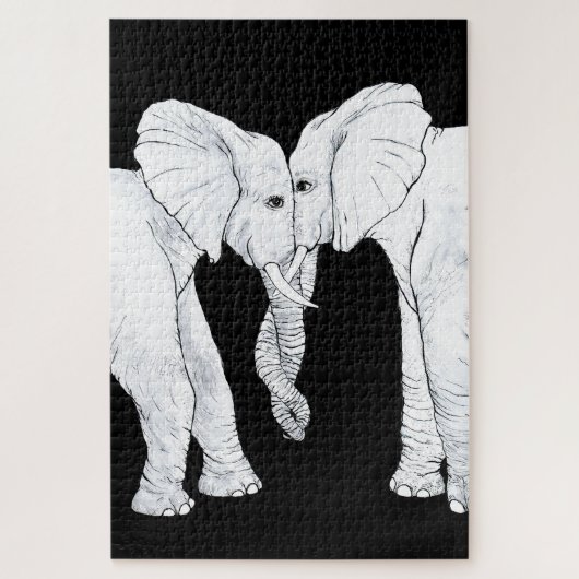 Trouwe Olifanten Legpuzzel (Verticaal)