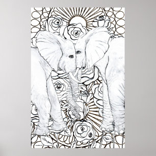 Trouwe Olifanten Poster